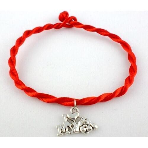 50pcs Fashion Animal Vintage Bracelets Wing Dolphin Dog Turtle Snake Braided Lucky Red String Rope Cord Charm Bracelet Bangle