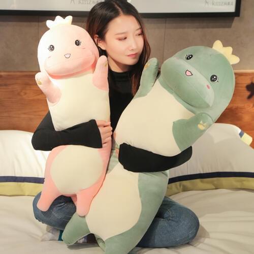70/90cm Long Dinosaur Pillow Plush Toy Soft Cushion Stuffed Animal Dinosaur Doll Sleep Sofa Bedroom Decor Kawaii Lovely Gifts