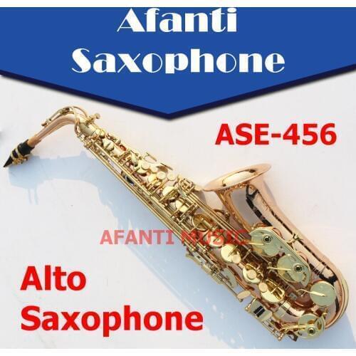 Afanti Music Eb tone / Phosphor Bronze Copper / Gold finish Alto Saxophone (ASE-456)