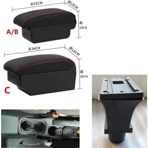For Ford Ka+ Plus armrest box central Store content box storage interior car-styling decoration accessories parts 15-19