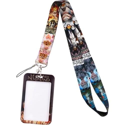 DZ1761 Japanese Anime Lanyard Credit Card ID Badge Holder Key Ring Bag Student woman Travel Bank Bus Card Cover Keychain
