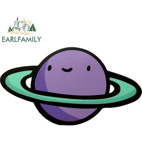 EARLFAMILY 13cm x 7.2cm Funny Saturn Sticker Car Door Window Bumper Car Styling Vinyl Decal Waterproof Car Stickers