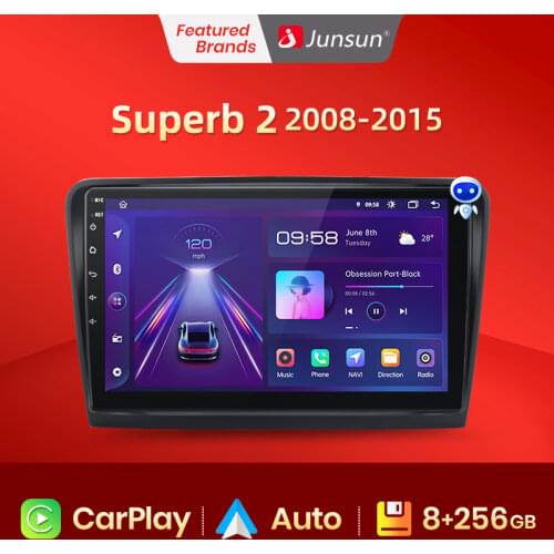 Junsun V1 2G+32G Android 10.0 RDS ForSkoda Superb 2 2008-2015 Car Radio Multimedia Video Player Navigation GPS 2 din dvd
