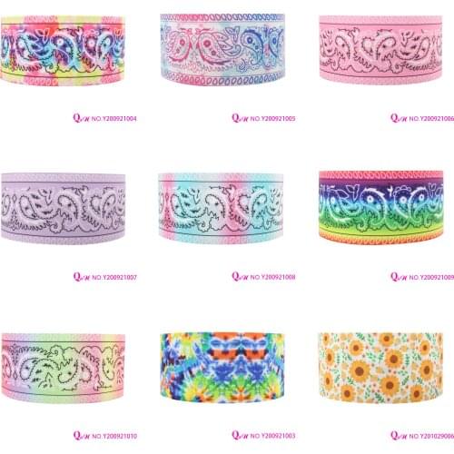16mm~75mm Paisley Pattern Grosgrain Ribbon Accessories DIY Material Craft Supplies Ribbons For Bows Free Shipping