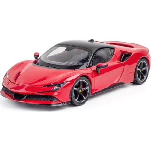 1:24 scale italia horse logo Ferra SF90 Stradale super sport car metal model diecast vehicle toys collection for boys gifts