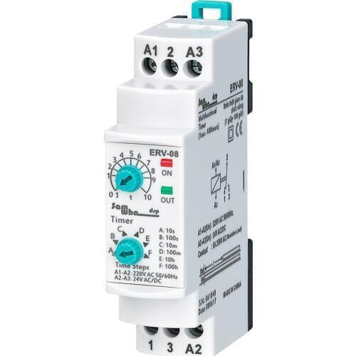 Samwha-Dsp ERV-08 On Delay Multifunctional Time Relay Electronic Adjustable (0,1Sec. - 100 Hours.)