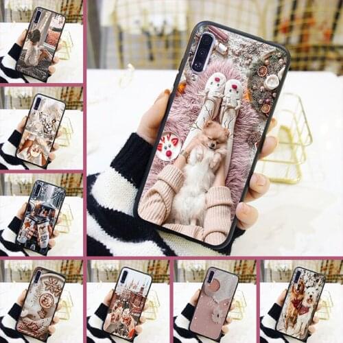 Girl Dog Fashion Pretty Cute Back Cover For Samsung Galaxy A10 A20 A30 A40 Soft Silicone Phone Case For Samsung A80 A70 A60 A50