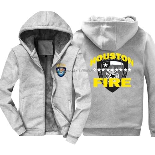 Winter Fashion Hot Sale Men Thicken Sweatshirt HFD Houston Fire Dept Fighter Hoodies Cool Jacket Hoody Coat Harajuku Streetwear