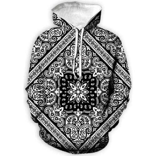 New Bandana Pattern 3D Print Causal Clothing Fashion Men Women Tracksuits Crewneck Hoodies Plus size S-7XL harajuku man hoodies