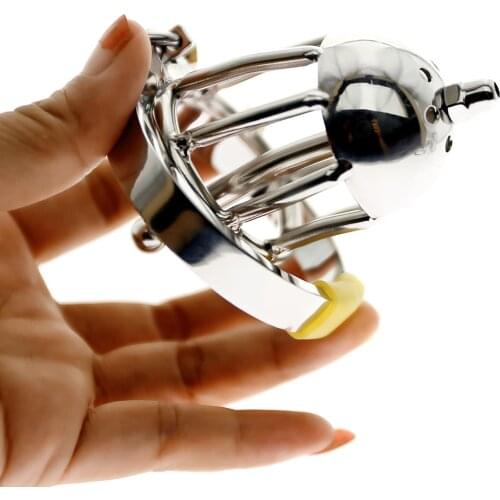 For Men BDSM Cock Prison Male Stainless Steel Chastity Device Belt Metal Cock Cage Extreme Cock Lock Restraint Ring Sex Toy