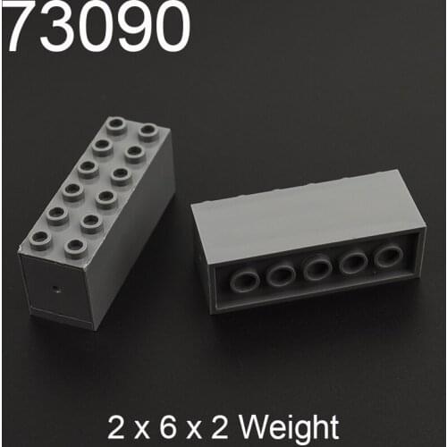 73090 High-tech NEW 50Grams Brick Special 2 x 6 x 2 Weight with Sealed Bottom and Dimples on Ends Building Block Parts MOC Toys