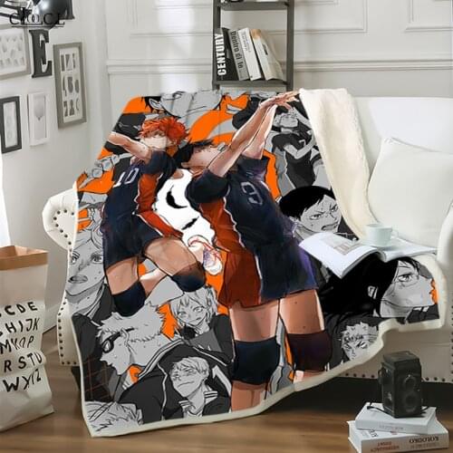 Anime Blanket Haikyuu Printing Blankets for Beds Child Adult Thick Quilt Home Life Picnic Travel Fashion Throw Blanket