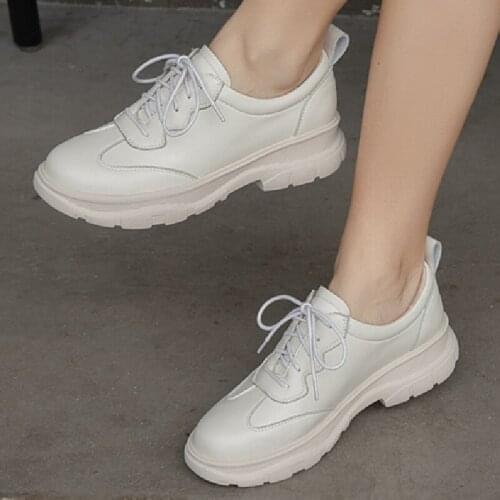 Vintage Oxford Shoes For Women Lace Up Flat Heel Loafer Shoes Woman British Style Flats Retro Brown Black Shoes Ladies