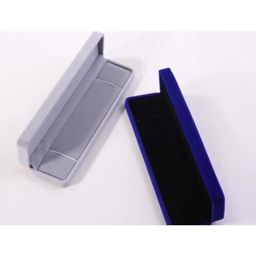 100pcs Velvet Jewelry Box Grey/Royal Blue Flannel Long Chain Box Pendant Necklace Hand Chain Boxes Jewelry Packaging SN3522