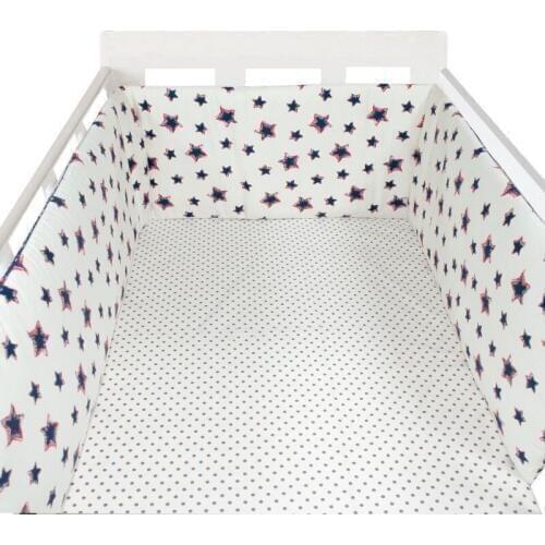 Collapsible U Star Design Baby Bed Bumper Cotton Baby Crib Protection Pad Multicolor Cot Bumpers In Crib For Newborns
