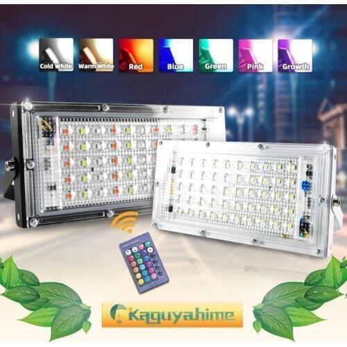 LED Flood Light 50W 100W Remote Control LED Floodlight AC 220V240V Street Lamp Waterproof IP65 Outdoor Lighting Square Spotlight