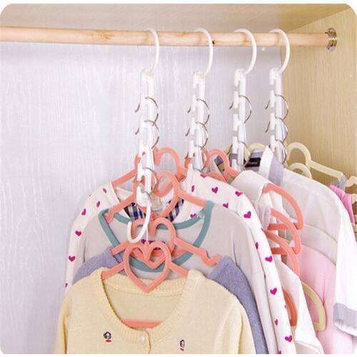New arrival 3D Space Saving Space Hanger cabide clothes hanger Hook Closet Stack Hanger Rack Bedroom Storage Organizer