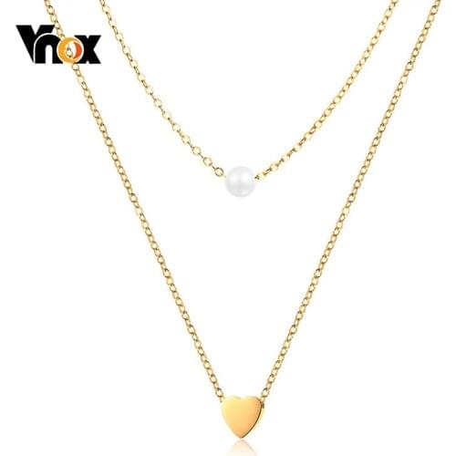 Женские ожерелья из жемчуга VNOX China At AliExpress