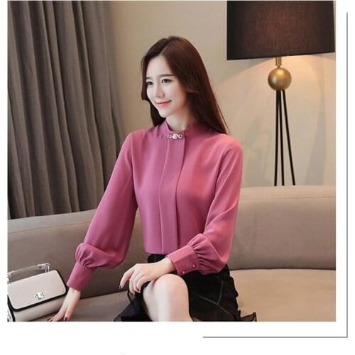 Блузки с воротником стойка WALKSO China At AliExpress