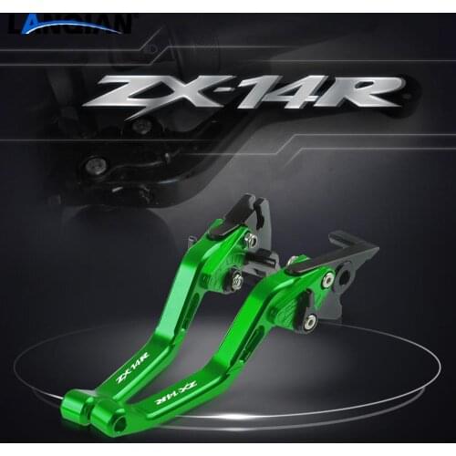 For Kawasaki ZX1400 ZX14R Motorcycle Parts Short Aluminum Adjustable Brake Clutch Levers ZX 14R 1400 2006-2016 2014 2015 Parts