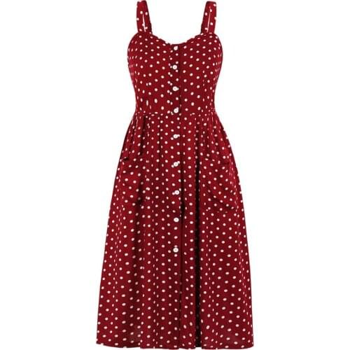 100% Cotton Polk dot print Swing Vintage Dress SP1097 Women Sexy Strapless Dress pin up with pocket 50s vestidos