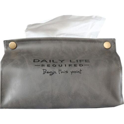 1Pcs Simplicity Series Nordic Style Restoring Ancient PU Leather Tissue Box Creative Removable Living Room Paper Towel Cover