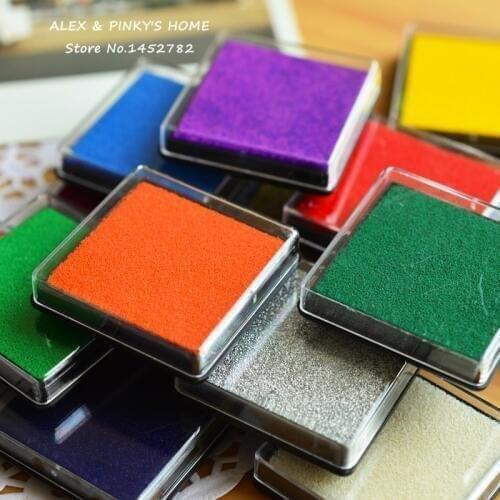 15 Colors Cute Inkpad Craft Oil Based DIY Ink Pads for Rubber Stamps Fabric Scrapbook Wedding Decor Fingerprint Stamp Pad
