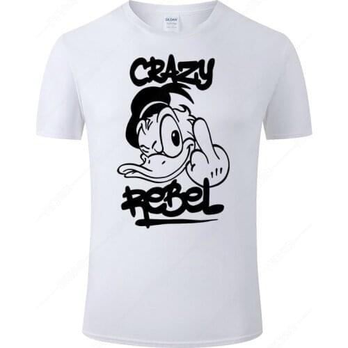 2021 Donald Duck T Shirt Men Tops Casual Cotton T-shirts Short Sleeve Male T-shirt Tops Summer Tee J104