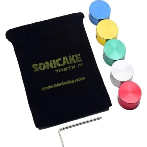 Sonicake Guitar Effects Pedal Footswitch Topper Aluminum Alloy Cap Colorful 5 Pc Bumpers