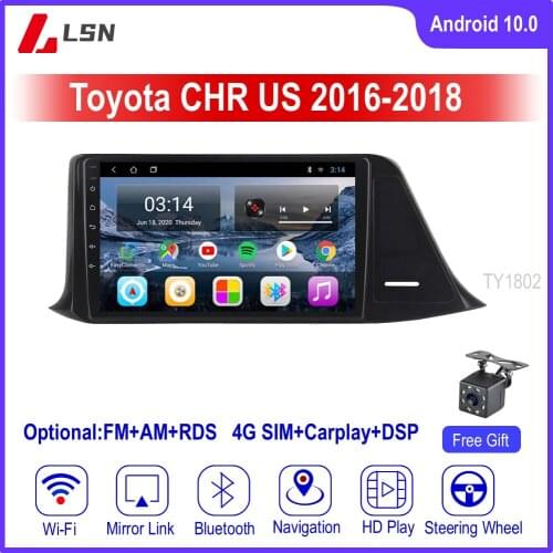 9" Android 10 For Toyota CHR US 2016,2017,2018 13CM Multimedia Video GPS Navigation Car Radio Navi Player Auto Stereo DVD