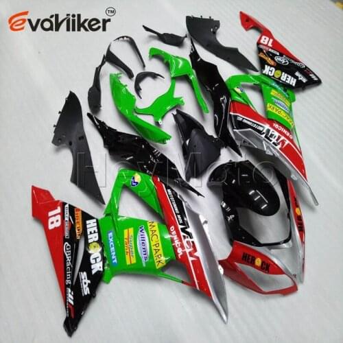 ABS motor fairings for ZX 6R 2013 2014 2015 ZX-6R 13 14 15 Motorcycle panels red green Injection mold H2