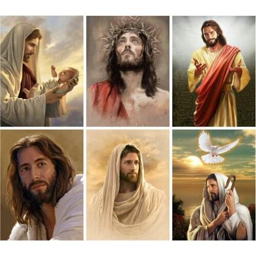 Muxun 5D Diy Diamond Painting Religion Full Square Picture Diamond Mosaic Icon Jesus Christ Home Decoration Mosaic Art Gifts