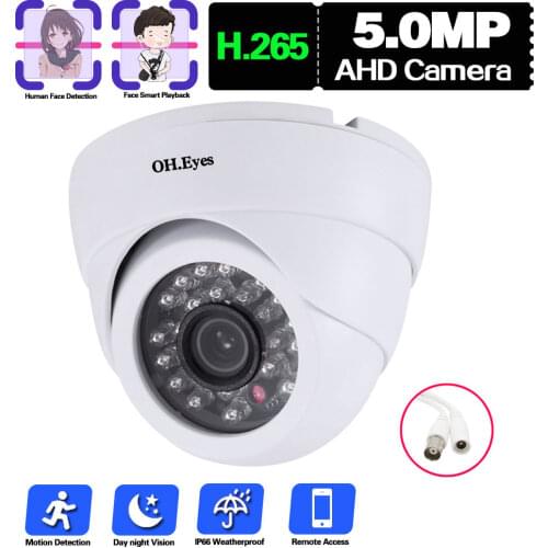 Face Detection CCTV Analog Dome Camera Outdoor AHD Security Camera HD 5MP Night Vision Video Surveillance System Kit 1080P XMEYE