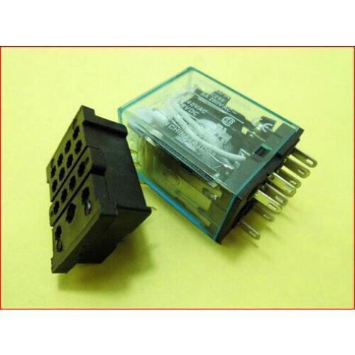 Free Shipping!!! Intermediate relay MY4NJ / MY4NJ / AC220V / DC24V gilded module sensor /Electronic Component
