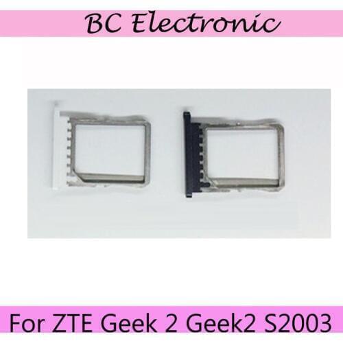 Black colour For ZTE Geek 2 Geek2 S2003 Nano Sim+Micro SD Card Tray Holder Slot Socket Replacement Parts