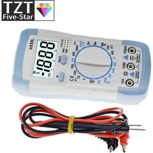 TZT A830L LCD Digital Multimeter DC AC Voltage Diode Freguency Multitester Volt Tester Test Current