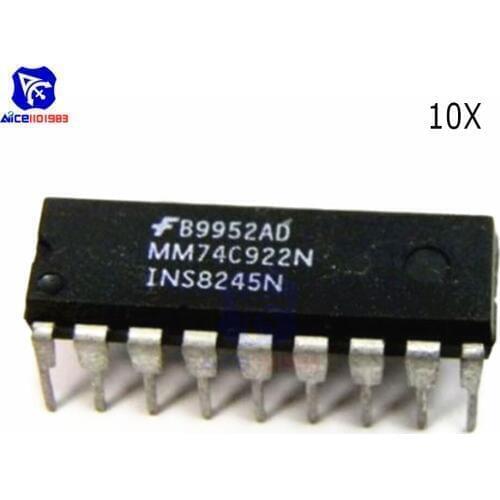 Diymore 10PCS/Lot IC Chip MM74C922N MM74C922 FSC Encoder 16 Key DIP18 Original Integrated Circuit