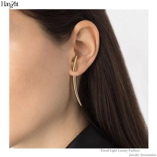 European and American personality bungee arc goose burr shape irregular geometric special-shaped ear bone clip for women