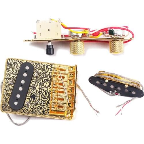Guitar Control Plate Bridge Loaded Prewired Control Plate Golden Accessories