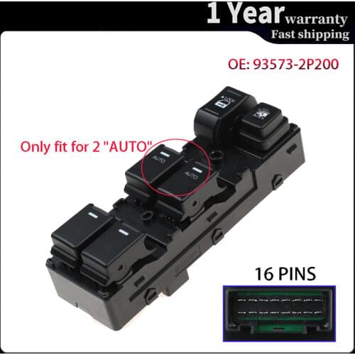 Car Driver Side Window Glass Lifter Switch Button Auto Parts For KIA Sorento 2010 2011 2012 93573-2P200 93570-2P200