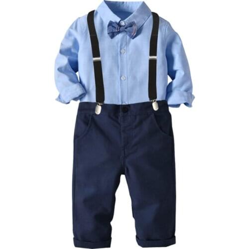 Baby Children Sets Gentleman Boys Clothing Sets Banquet Clothes T-shirt+Pants+Vest 3pcs Kids Outfits Clothes