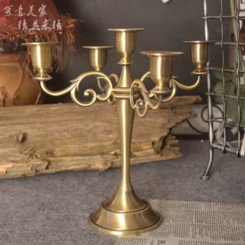 Continental candle holder five home model room hotel table decorations