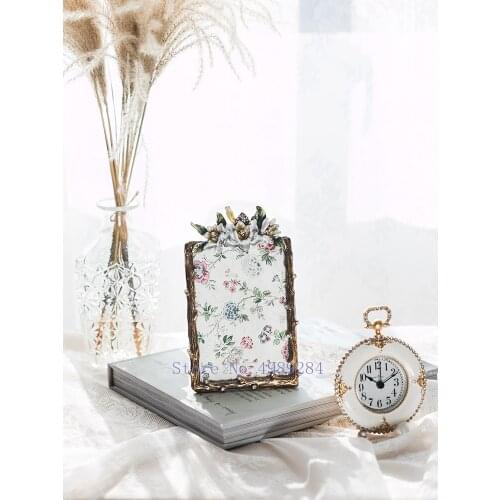 Creativity Flower Tree Branch Metal Photo Frame Handmade Retro Desktop Decoration Photo Storage Display Artificial Flower