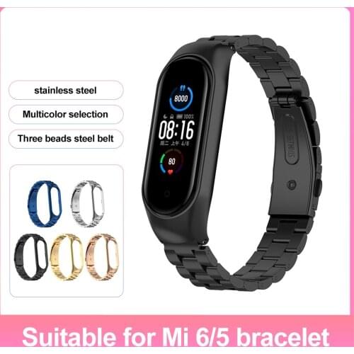 Mi Band 5 6 Metal Strap For Xiaomi Mi Band 5 6 Stainless Steel Wrist Strap For Mi Band 5 6 Bracelet Miband 5 6 Correa Wristbands