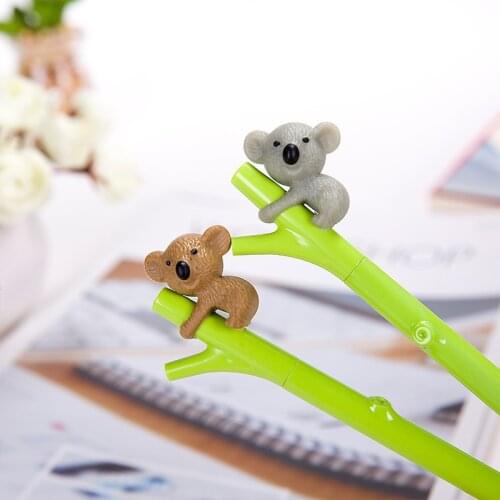 Cute Animal Koala Pen Creative Stationery Gel Ink Pen 0.5mm Black Pens Student Supplies