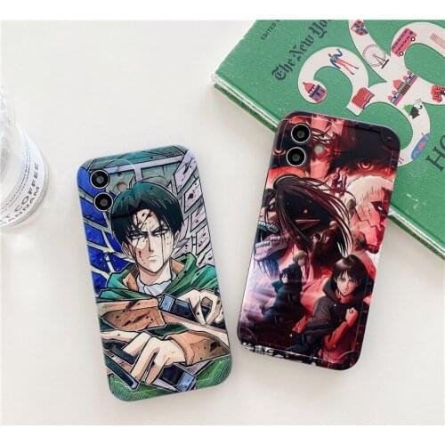 Agrotera Soft TPU Case Cover for iPhone 7 8 Plus X XS XR 11 Pro Max SE 2020 12 Japan Anime Attack on Titan