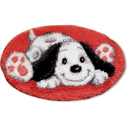 Latch Hook Kit Unfinished Crocheting Yarn Mat Latch Hook Rug Needles Pre-stamped Canvas For DIY Embroidery Carpet Cross Stitch