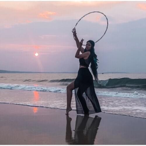 Sport fitness hoop equipment Sport Hoop loose weight materiel yoga Circle 90CM 7Color aro LED Flashing Sport body building Ring