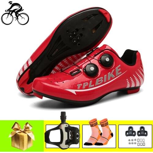 Road Bike Shoes Men Sapatilha Ciclismo Bicycle Riding Sneakers Pedals Self-locking Wear-resistant Athletic Racing Cycling Shoes