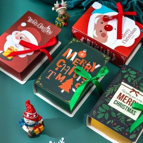 Personalized Magic Book Candy Box Merry Christmas Boxes Chocolate Cookie Packing Bags For Home Birthday Party Decor Kids Gift